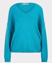 Esqualo V Neck Sweater Peacock Blue - $449.28 MXN