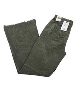 YMI Pants Women 15 Green Corduroy Wide Leg High Rise Flare Raw Hem Boho ... - €19,06 EUR