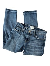 CURRENT/ELLIOTT Womens Jeans Straight Leg Denim Cropped Mid Rise Blue Si... - £15.30 GBP