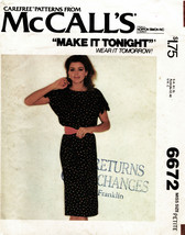 Misses&#39; DRESS Vintage 1979 McCall&#39;s Pattern 6672 Size 6-8 - $12.00