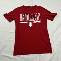 Fanatics Mens Basic T-Shirt Red NCAA Indiana Hoosiers Football Crew Neck M - £13.28 GBP