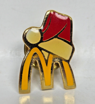 Mcdonalds Christmas Holiday Stocking Golden Arches Lapel Pin Collectible - $8.43 CAD
