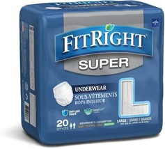 FitRight Super Adult Incontinence Underwear, Maximum Absorbency, Large, ... - £17.56 GBP