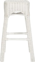 Safavieh Home Collection Percy White Rattan 30-inch Counter Stool - $236.99