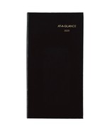 AT-A-GLANCE Fine Diary 2025 Weekly Monthly Diary Pocket Size 3&quot; x 6&quot; Black - $18.03 CAD