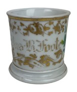 Shaving Mug Jas. R. Foote Vintage Porcelain Name Early 20th Century Flor... - £17.41 GBP