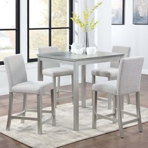 5-Piece Counter Height Dining Set w/Crystal Decor - $450.99