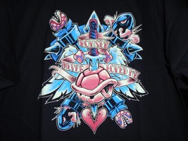 Tee Fury M Xlarge &quot;Bowser Never Loved Me&quot; Tattoo Parody Shirt Black - £11.80 GBP