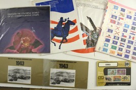 Vintage US Commemorative Folder Lot NOS Postal Stamps 1973 1974 Military... - £19.40 GBP