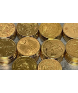 70 Brass Batting Cage Tokens Mixed Images, 1.125&quot;.  Tumble cleaned. - €39,36 EUR