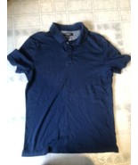 Banana Republic The Luxury Touch Polo Shirt Size M navy Blue short sleeve - $29.03