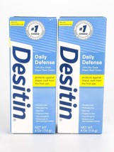 Desitin Daily Defense Diaper Rash Cream Zinc Oxide 4oz Lot of 2 BB02/26 - £12.85 GBP
