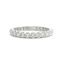 Authenticity Guarantee 
Thin Round Diamond Eternity Ring Wedding Band 14K Whi... - £1,202.39 GBP