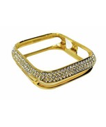 Custom 24k Gold Plated Case For Apple Watch 42 Series 10 Diamond Rhinest... - $398.63 CAD
