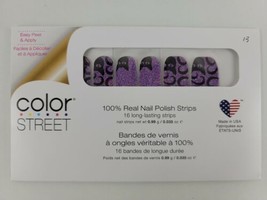Color Street CAT&#39;S ALL FOLKS Nail Polish Strips Black Purple Glitter RET... - £26.64 GBP