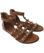 Vince Camuto Girls Abree Cognac Cage Beaded Strappy Sandals Shoes 5M - $24.74