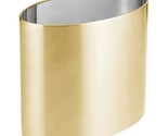 mDesign Stainless Steel Metal Oval Trash Can, Small 2.09 Gallon Wastebas... - $43.99