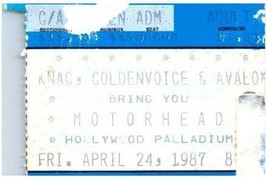 Billet De Concert Motorhead 24 Avril 1987 Hollywood Californie - £32.15 GBP