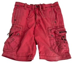 Jet Lag Mens Cargo Shorts Zippered Back Pockets Magenta 33 Sanforized Or... - £36.64 GBP