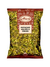 AIVA California Pistachios Halves and Pieces Raw Unsalted 1 lb - £31.16 GBP