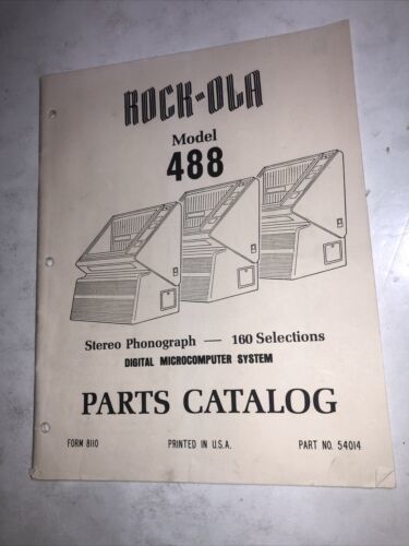Vintage Rock-Ola Model 488 Parts Catalog Booklet - $8.56