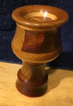 Handmade Inlay Wood Candle Stick - £7.57 GBP