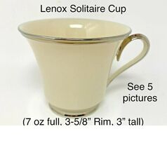 Lenox China SOLITAIRE Made in USA Platinum Trim 21-1935 Cup  - $15.40 CAD