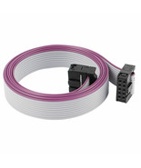 x2 10-pin 711mm .05&quot; 2.54 pitch 17x6mm Connector Flat Ribbon Cable 12cm ... - £5.51 GBP