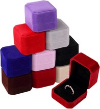9Pcs Velvet Ring Jewelry Gift Box  - £23.49 GBP