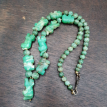 Vintage Chinese Tibetan Jade Carving jade Animals Melon Shape Necklaces - $174.60