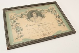 Vintage 1933 Certificate of Promotion Promoted Primary Department School Framed - £10.62 GBP