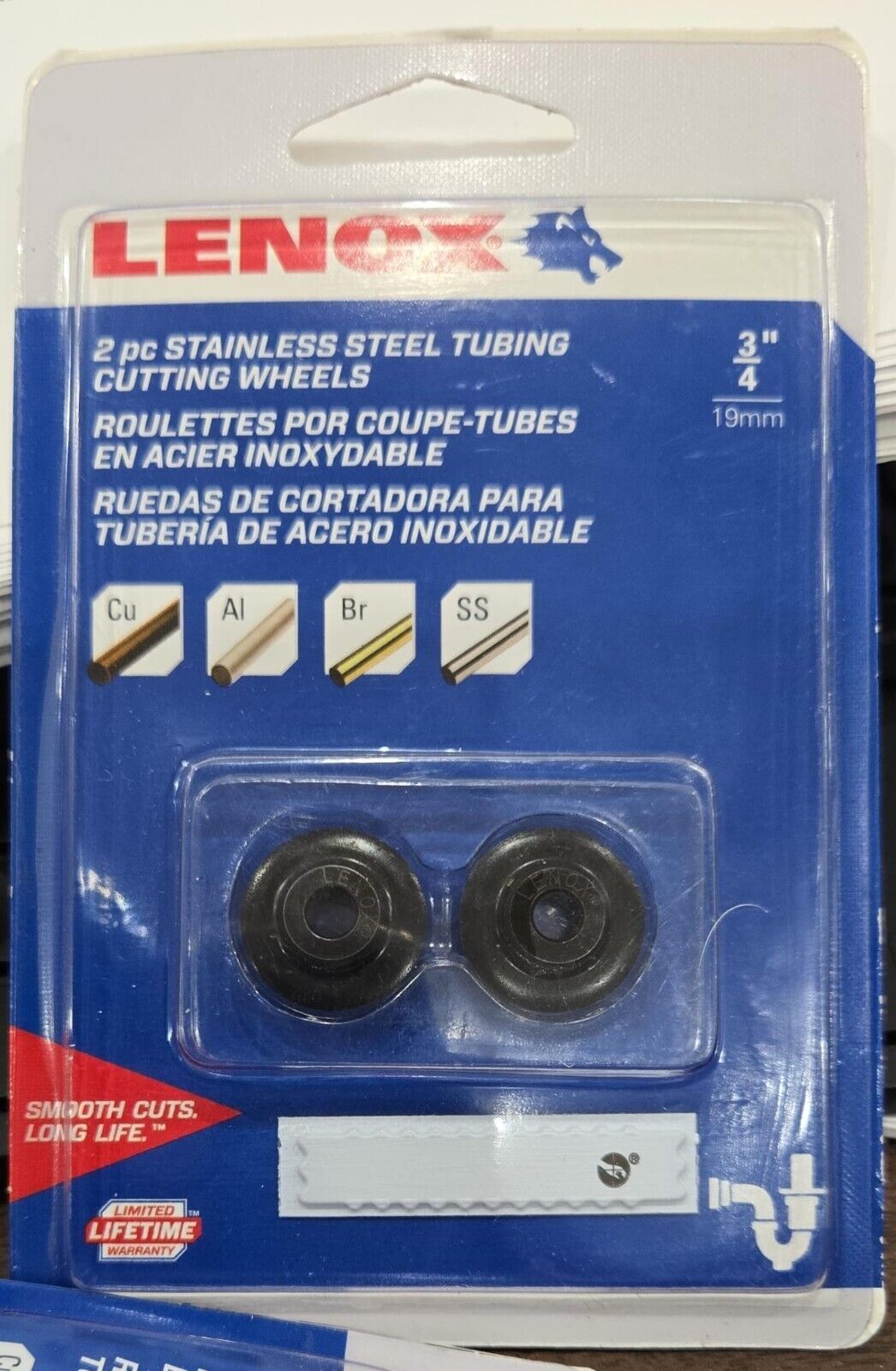 LENOX 2pc Stainless Steel Tubing Cutter Wheels (Model #1921695) - $12.86