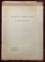 Advance of Japanese Women Report Post War Illustrated 1952 - £137.14 GBP