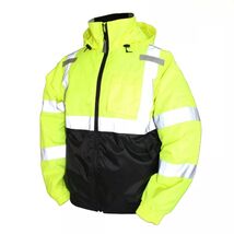 REFLECTIVE BOMBER II JACKET HI-VIZ WATERPROOF ANSI TINGLEY CLASS 3 J2611... - $38.87