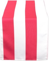 1 Fabric Outdoor Zippered Table Runner(14&quot;x108&quot;) Red &amp; White Colores Stripes,Dii - £15.86 GBP