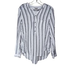Lucky Brand Size Small Cotton Striped Button Down Long Sleeve Shirt Tab ... - £19.57 GBP