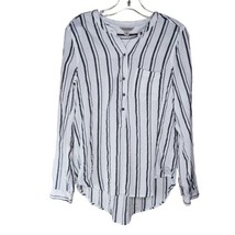 Lucky Brand Size Small Cotton Striped Button Down Long Sleeve Shirt Tab ... - £18.66 GBP