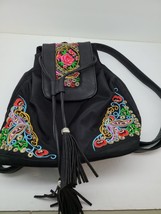Fashion backpack Southwest drawstring fabric pleather - $13.75