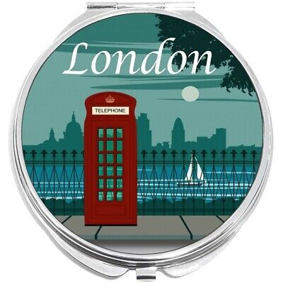 London Red Phone Booth Compact with Mirrors - Perfect for your Pocket or... - $11.76