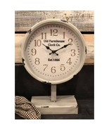 Farmhouse standing Clock in distressed metal - $885.30 MXN