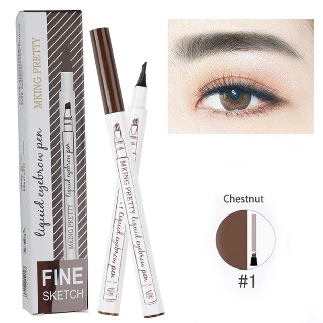 Play Waterproof Natural Eyebrow Pen Four-claw Eye Brow Tint Makeup three Colors  - £23.09 GBP