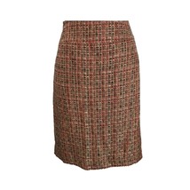 Jones Wear Womens Skirt Size 8 Career Wear Black Salmon Nubby Pencil Lined - £7.73 GBP