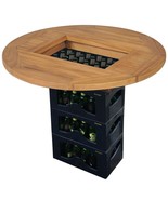 Beer Crate Tabletop Teak 27.6&quot; - $189.95 CAD