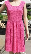 Ronni Nicole Womens Size Small Medium Sheath Dress Pink Floral Crochet L... - £20.45 GBP