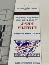 Rare “Matchbook Made In America” 100th Anniversary 1891 - 1992  gmg  Uns... - $19.80