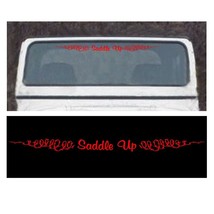 Windshield Decal SADDLE UP Barb Wire 4x4 Fits Wrangler stable 4x4 truck R - £12.73 GBP