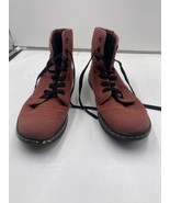 Dr. Martens Air Wair Shoreditch Boots Womens Size 8 Canvas Burgundy Maro... - £19.37 GBP