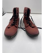 Dr. Martens Air Wair Shoreditch Boots Womens Size 8 Canvas Burgundy Maro... - $470.04 MXN