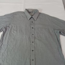 Stafford Executive Men's Gray Cotton Long Sleeve Button Up Shirt Size 17.5 image 8