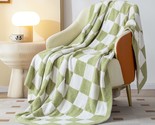 The Lightweight, Microfiber Knit Throw Blanket In Sage Green, Measuring ... - £33.80 GBP